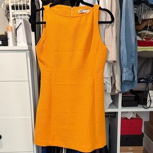 Zara Bright Orange Mini Dress